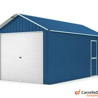 Capanno container box 360x762cm serranda blu