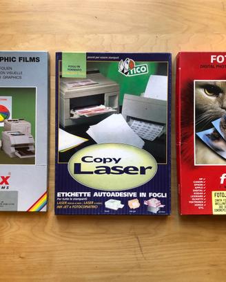 Carta fotografica e per etichette formato A4