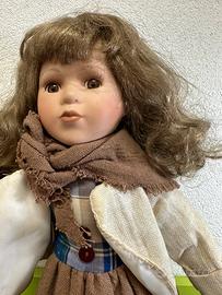 Bambola da collezione in ceramica anni ‘50 - h40cm