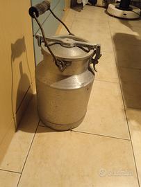 Bidone latte allumino 6 litri vintage 