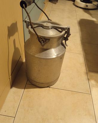 Bidone latte allumino 6 litri vintage 