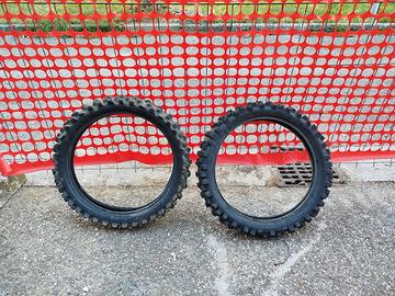 2 coppie pneumatici motocross 100-90/19 80-100/21