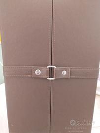 Bauletto in pelle portabottiglie