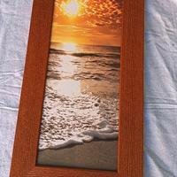 Quadro piccolo con cornice in legno 
