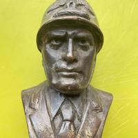 Busto Mussolini in bronzo