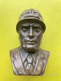 Busto Mussolini in bronzo