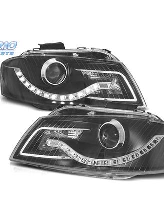 FARI AUDI A3 8P LUCE DIURNA A LED FONDO NERO