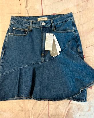 Gonna corta di jeans con volant  Guess