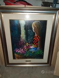 E.iano Fantuzzi La Venditrice di Fiori con Perizia