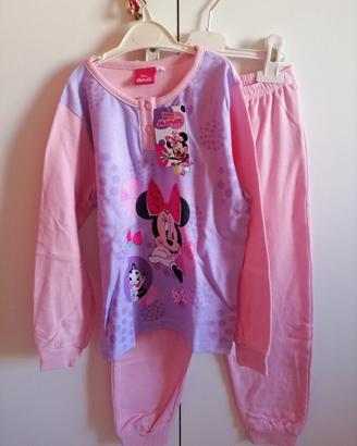 Pigiama tg 7 anni Bambina Disney Minnie cotone