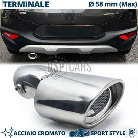 TERMINALE Scarico OVALE Obliquo MARMITTA CURVA
