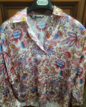 zara blusa donna manica lunga 