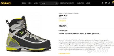 Scarpe alpinismo Asolo modello 6B + GV