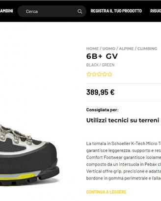 Scarpe alpinismo Asolo modello 6B + GV