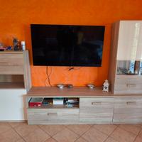 Soggiorno modulare attrezzato Pegaso effetto olmo