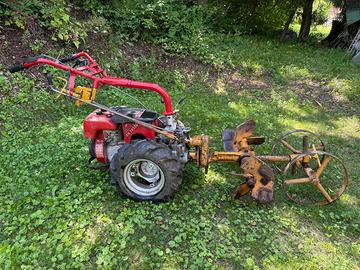 Motocoltivatore carrarina con aratro rotativo