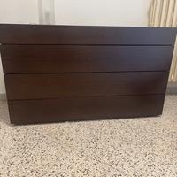 Comó camera da letto 4 cassetti legno marrone