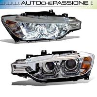 Fanali anteriori cromati con LED per BMW SERIE 3 F