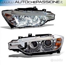 Fanali anteriori cromati con LED per BMW SERIE 3 F