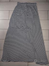 Gonna Lunga Bianco Nera Taglia m 38-40