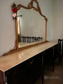 Tavolo da sei, credenza e mobile
