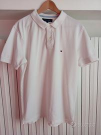 Polo bianco da uomo. Tommy Hilfiger. L. Come nuovo