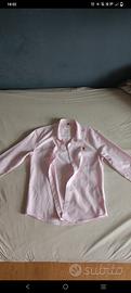 Camicia AMI Paris righe bianche e rosa