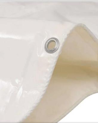 Telo pvc bianco 6×6 occhiellato 650gr