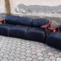 Salotto in pelle anni 70 Luciano Frigerio