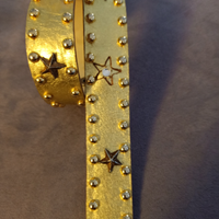 Cintura pelle oro