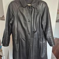 Cappotto in pelle nera