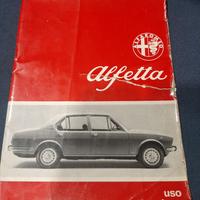 ALFA ROMEO ALFETTA ANNO 1974 USO E MANUTENZIONE