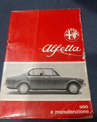 ALFA ROMEO ALFETTA ANNO 1974 USO E MANUTENZIONE