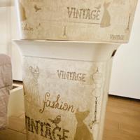 Set cesta bucato e porta biancheria