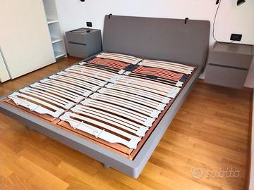 LETTO MATRIMONIALE E COMODINI + 2 RETI MOTORIZZATE