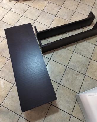 Composizione mobile mensole salone legno