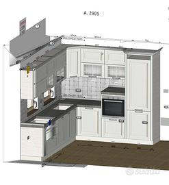 Cucina modello Sofia Frassinato Bianco 