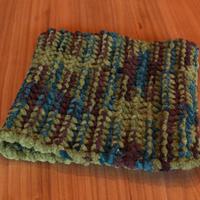 Scalda collo verde fatto a mano in pile
