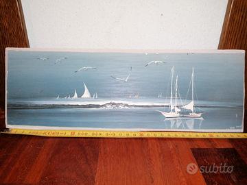 Quadretto mare e barche