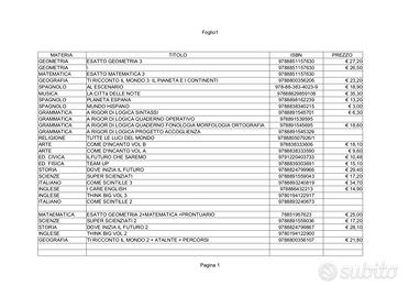 libri scuola media Marconi San Giorgio