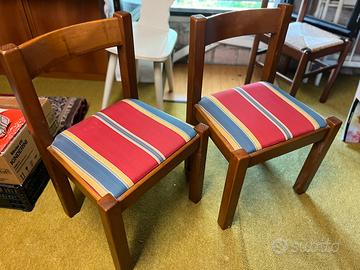 6 sedie faggio tappezzate