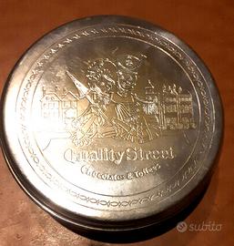 Quality Street contenitore caramelle metallo incis