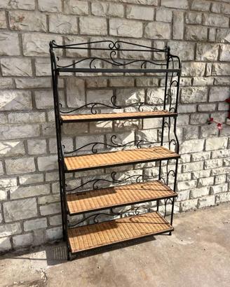 Libreria ferro battuto e treccia