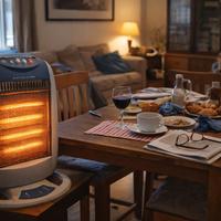 Stufa alogena + termoventilatore