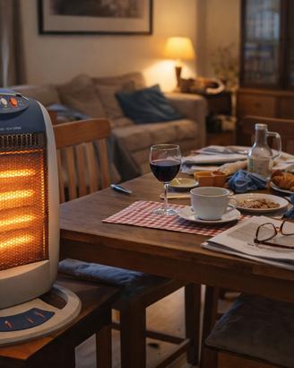 Stufa alogena + termoventilatore