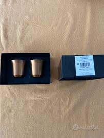 Set 2 tazze caffe Nespresso Pixe Volluto color oro