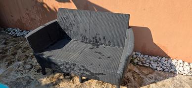 Divano in rattan da esterno