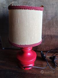 Mini lampada in legno vintage 