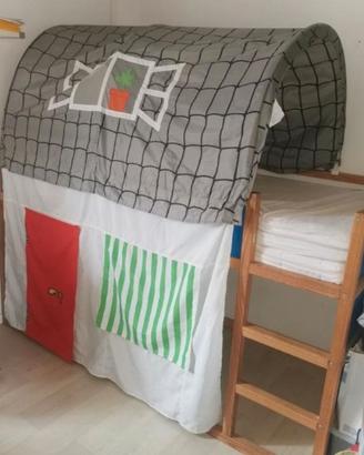Letto Kura Ikea. Tenda.