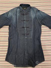 CAMICIA DSQUARED2 IN JEANS SKINNY COREANA NUOVA 48